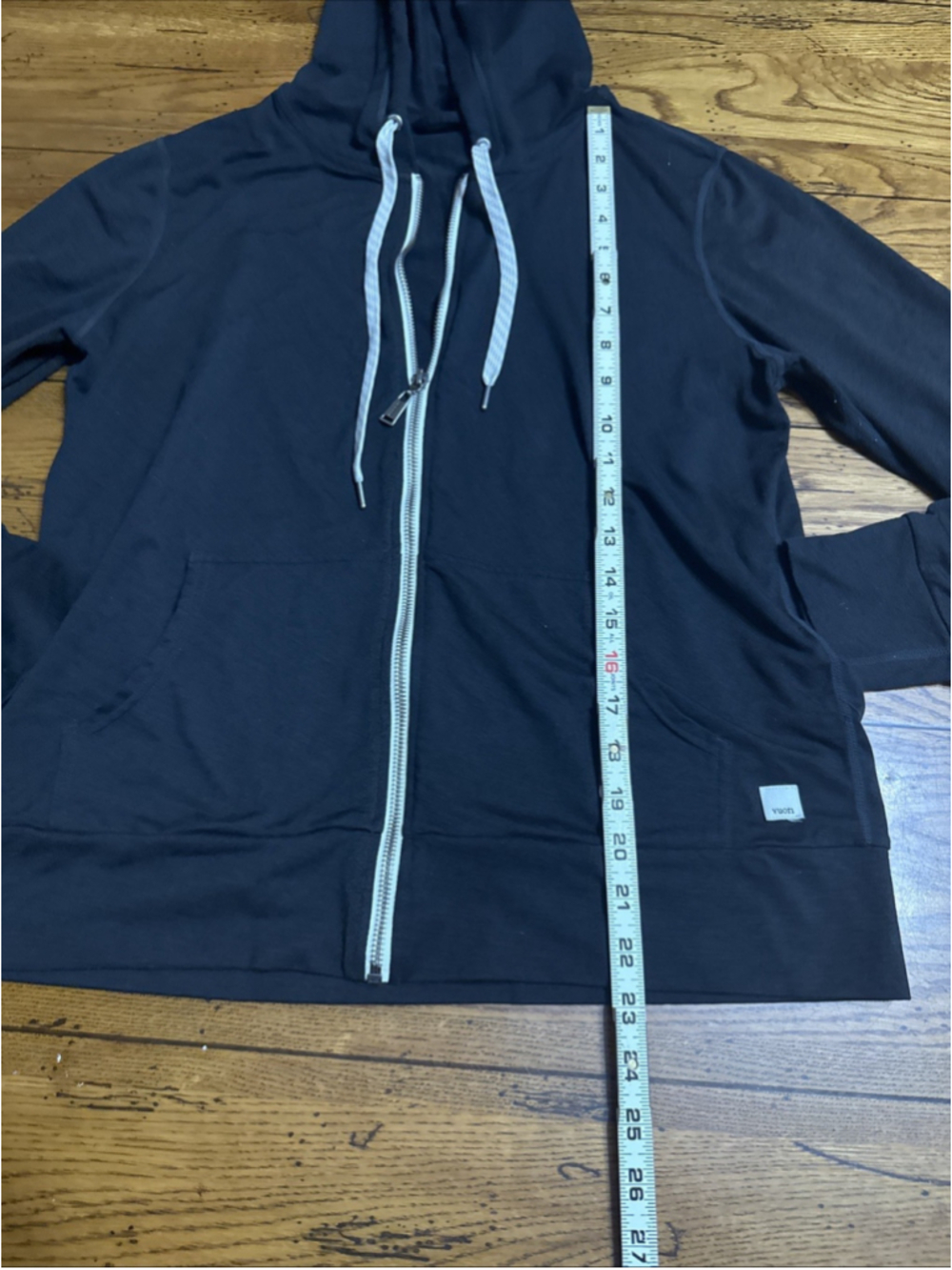 Vuori Performance Hoodie Black Heather Lg. Womens Q13 - Picture 5 of 8